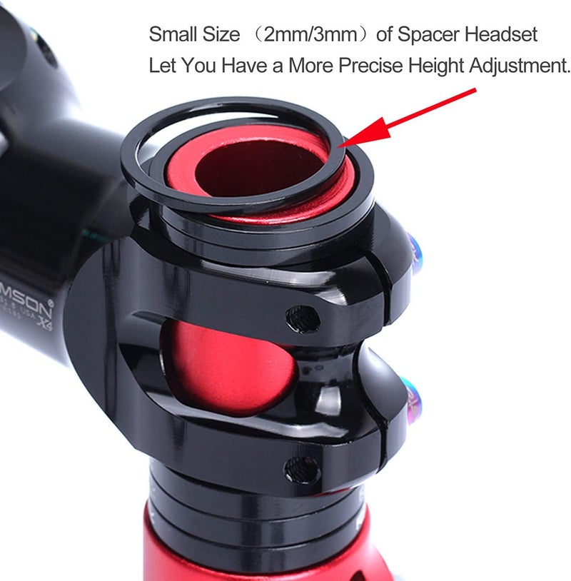 PLATTBK Bike Headset Spacer 1 1/8 Inch,Aluminium Alloy Bicycle Headset Spacers with Stem Top Cap,Headset Star Nut for MTB BMX Road Bike - Image 4